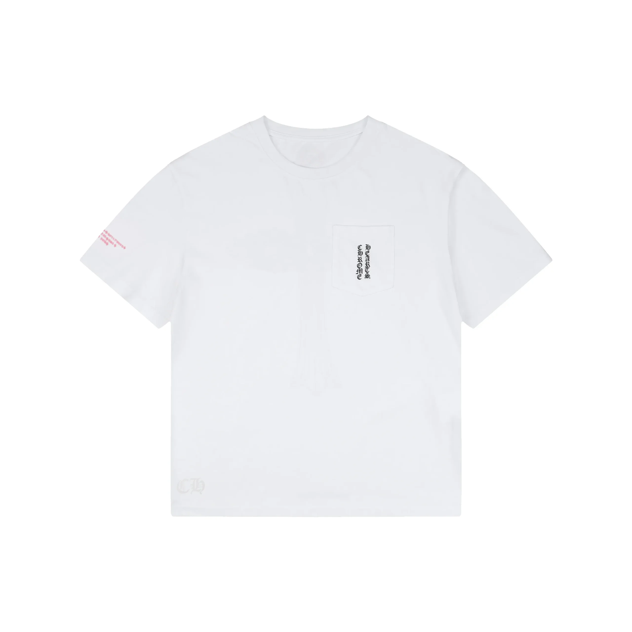 Vertical Cross Script Cotton T-Shirt - White