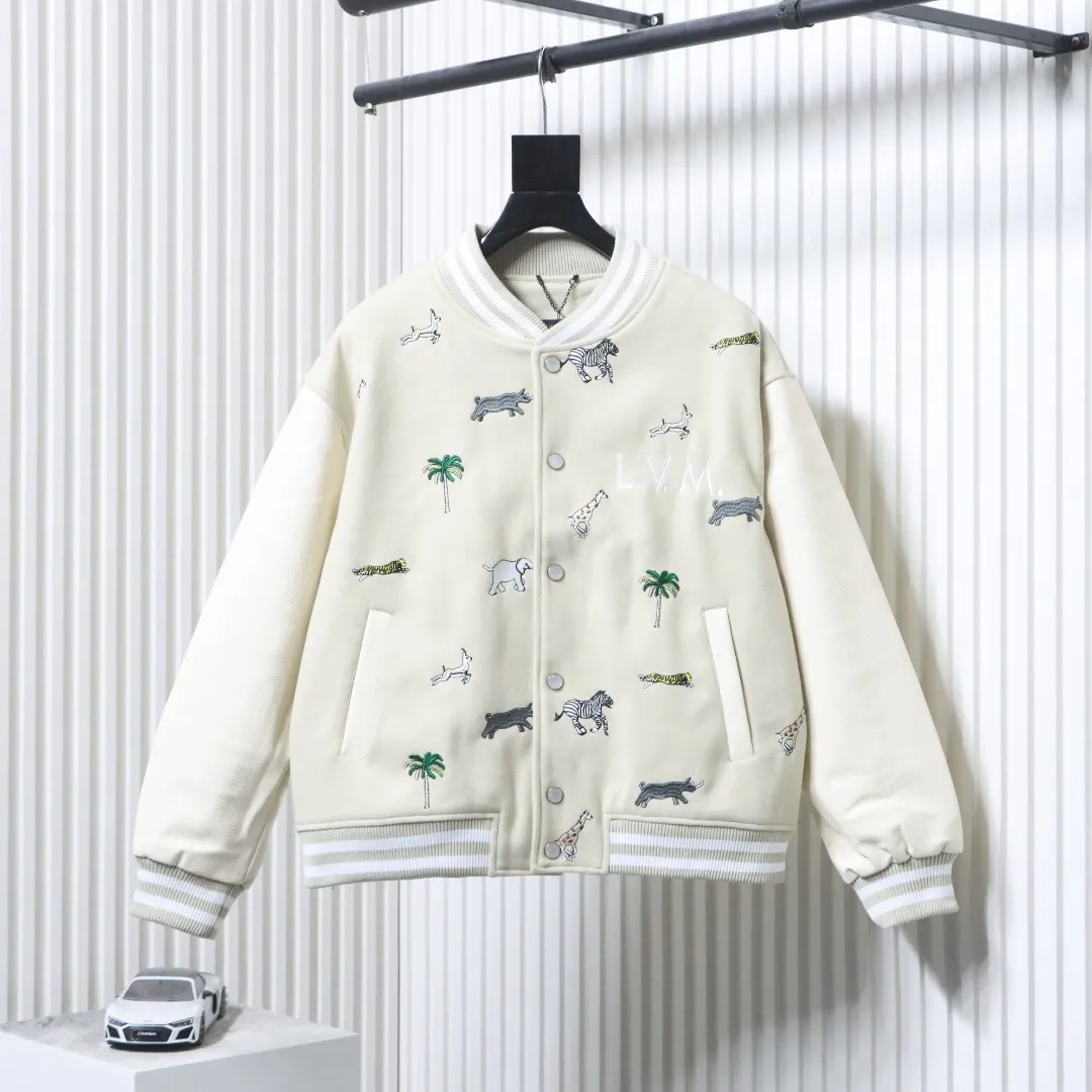 Zoo Embroidered Varsity Jacket