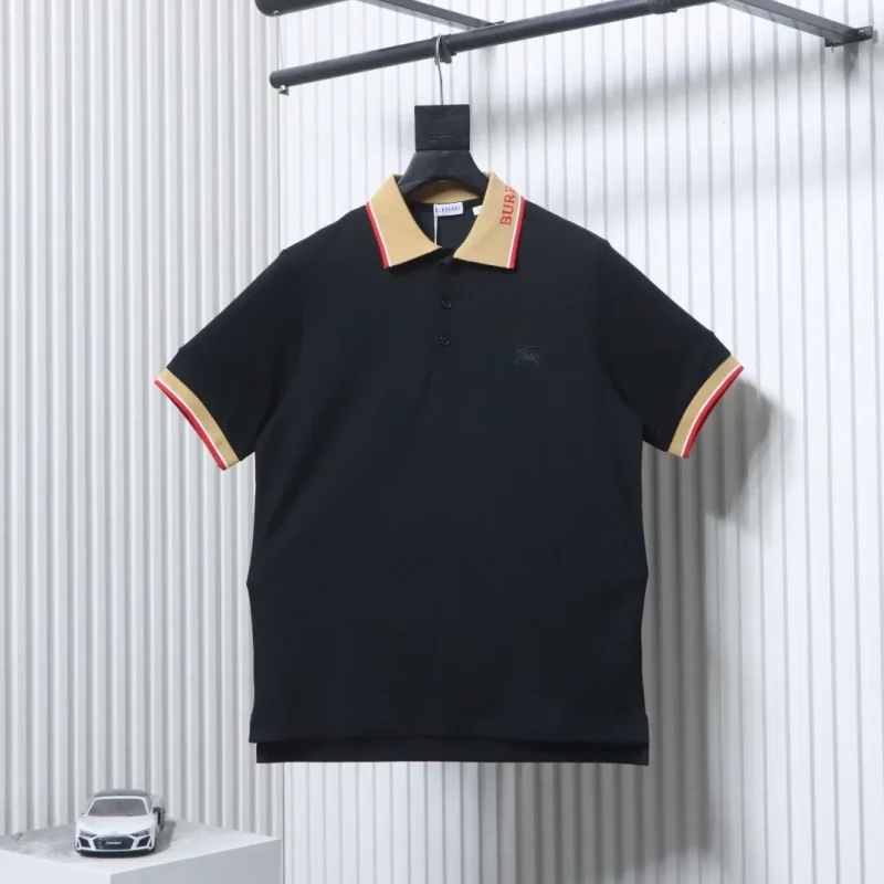 Contrast Rib Knight Embroidery Polo Shirt