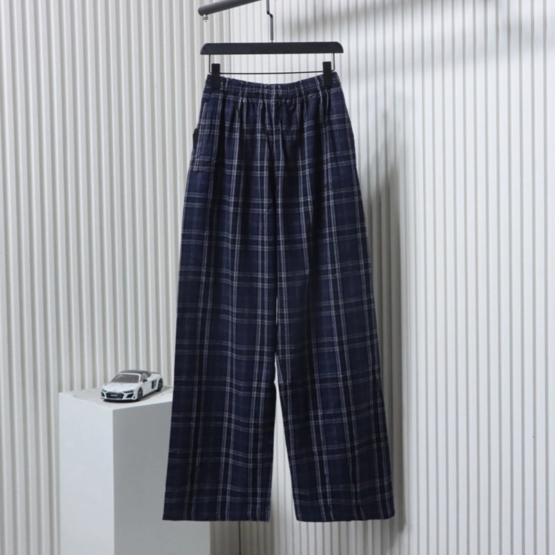25 Fw Blue Checkered Trousers