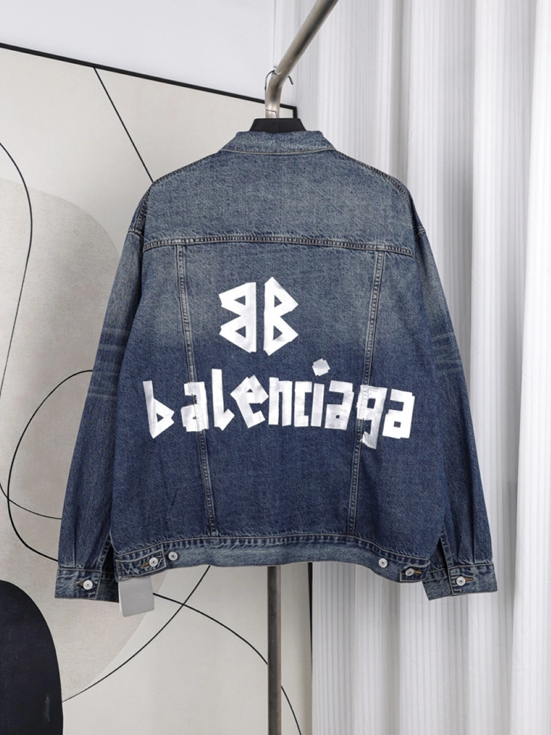 25Fw Silver Tape Logo Denim Jacket