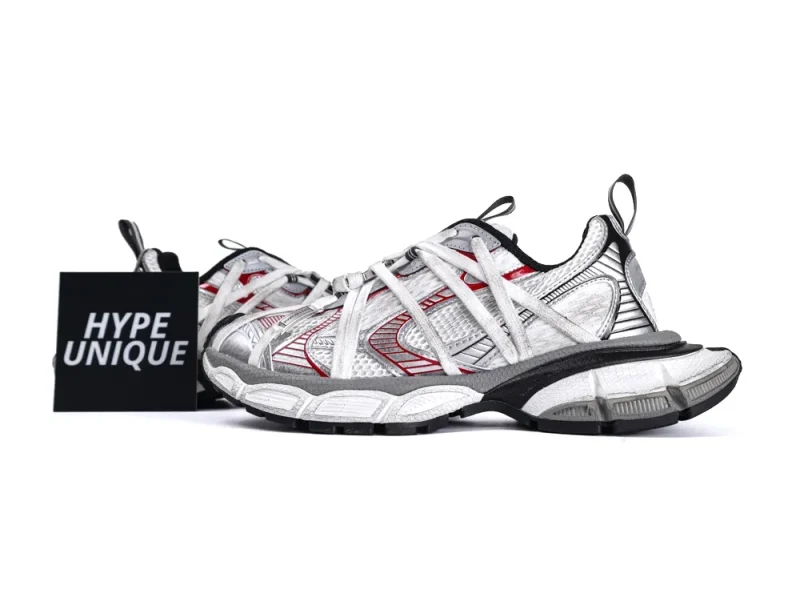 3XL Extreme Laces B "Grey Silver Red Black" Sneakers