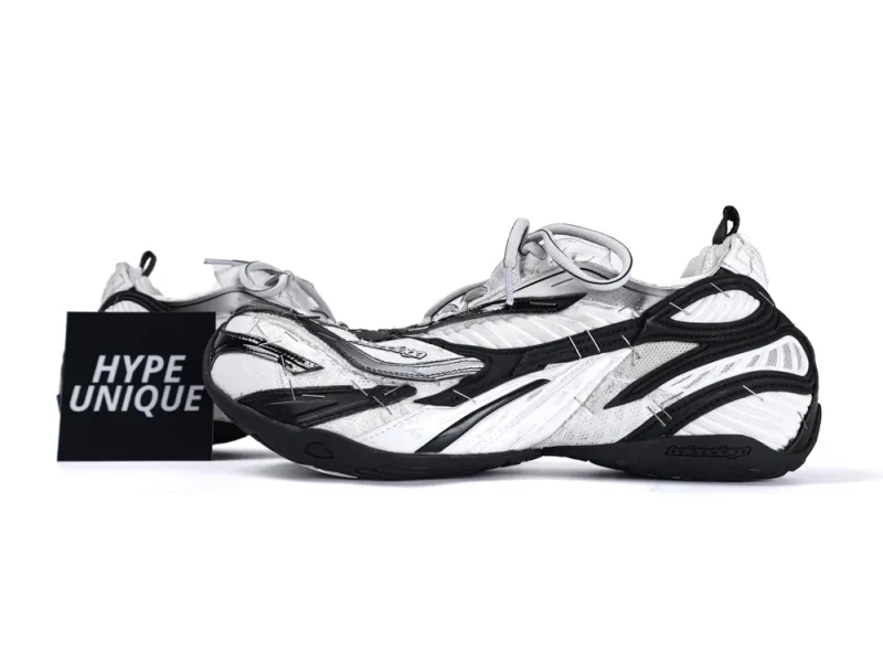 3XL Soleless Stapled Sneaker Black White