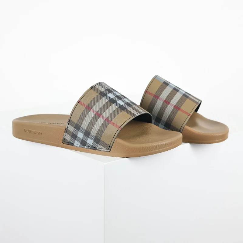 BBR Zehenfreie Slip-On-Sandalen, Khaki4