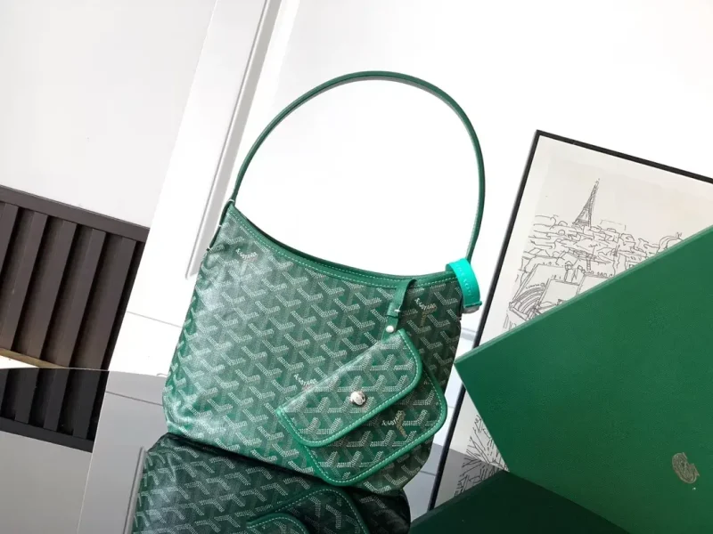 Bohème Hobo Mini Bag – Green – 25 cm x 11.5 cm x 22 cm