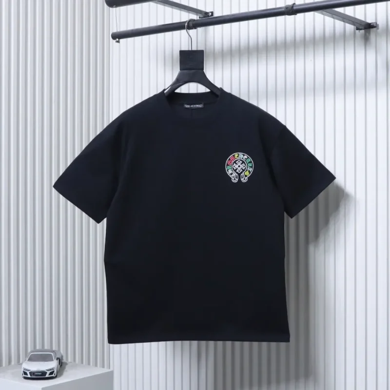 Colorful Cross Embroidered T-Shirt