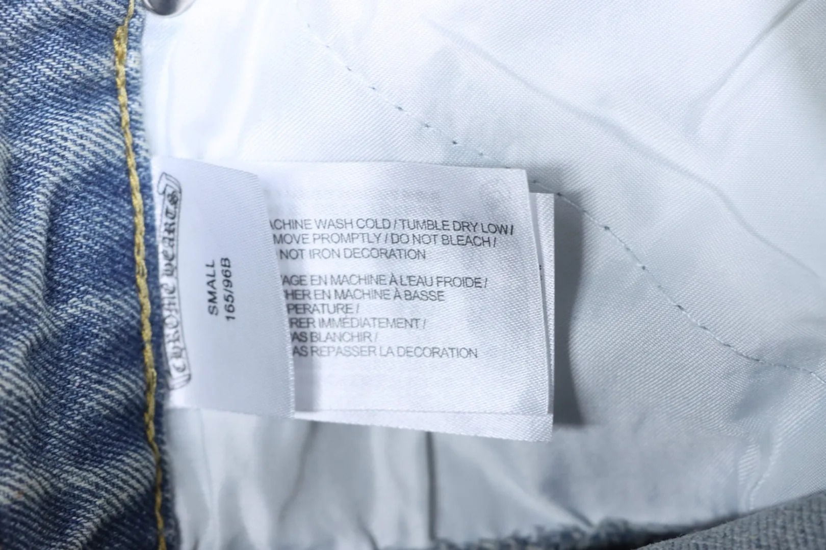 Cross Leather Patch Denim Shorts - Label