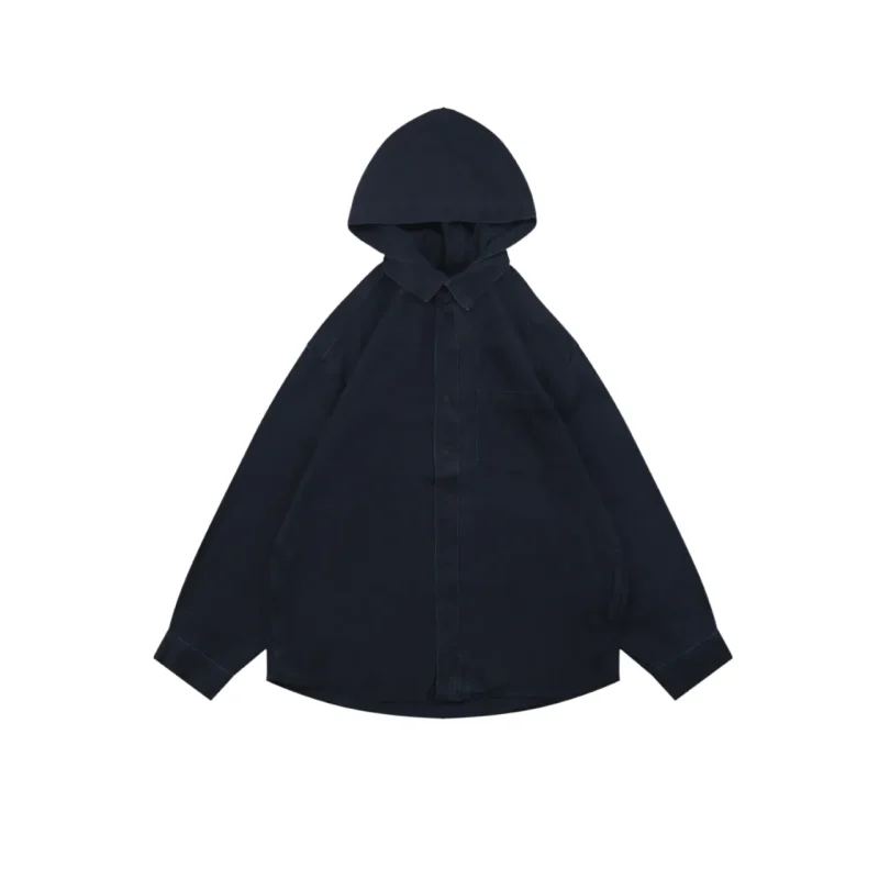 Deconstructed Hooded Shirt Jacket