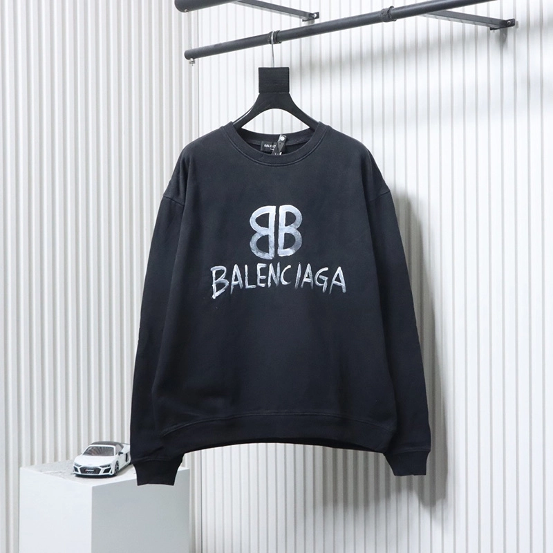 Distressed Hand-Painted Logo Sweatshirt