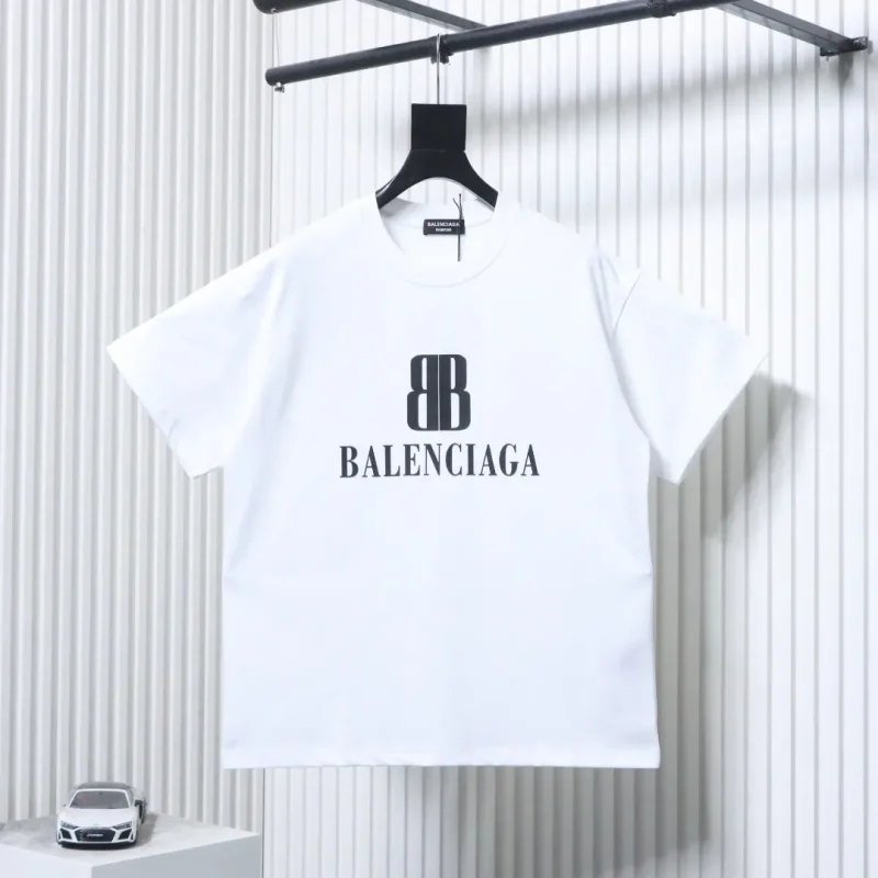 Double B Logo Print Cotton T-Shirt
