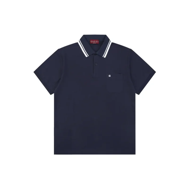 Double G Pocket Piqué Cotton Polo T-Shirt