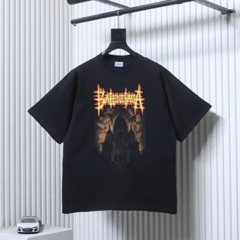 Gothic Castle Graphic Oversized T-Shirt