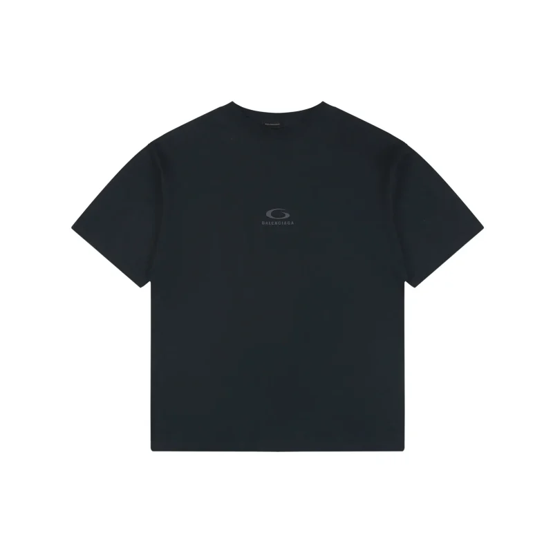 Grey Circle Embroidery T-Shirt
