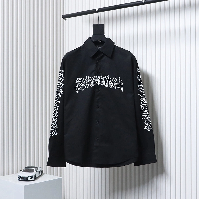 Hollow Flame Totem Print Shirt