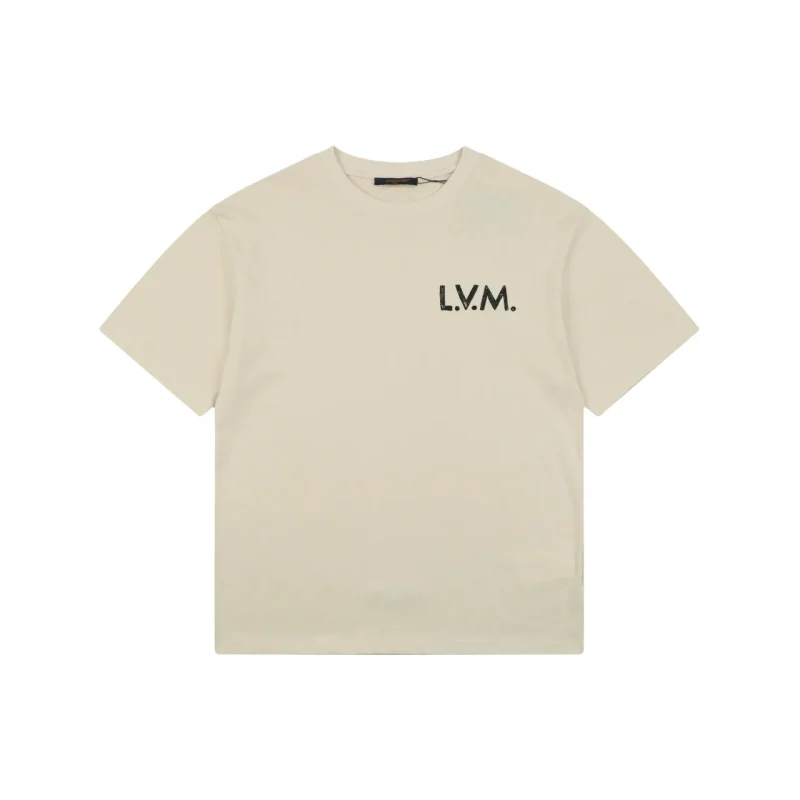LVM Leather Logo Embroidered T-Shirt