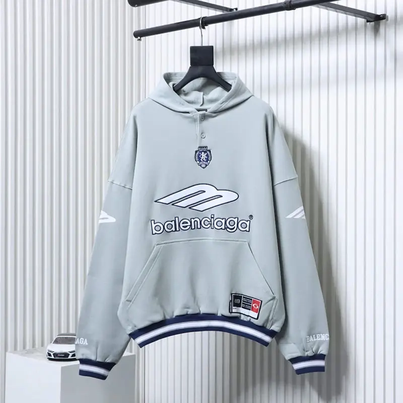 Logo Badge Appliqué Embroidered Hoodie