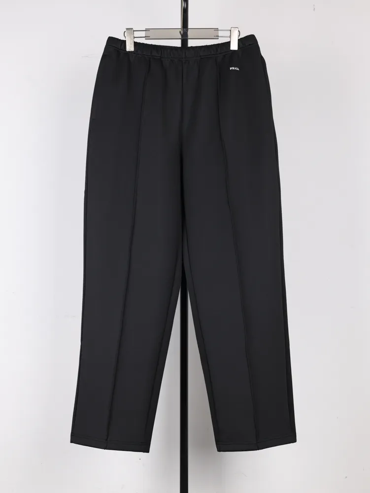 Logo Embroidered Micron Nylon Casual Suit Trousers