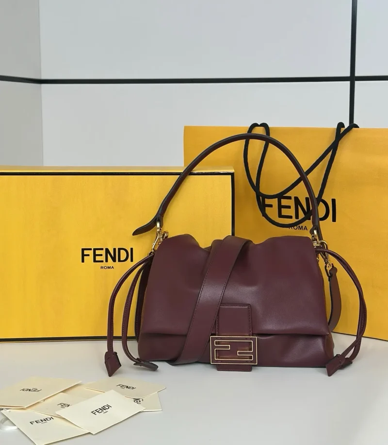 Mamma Baguette crossbody bag, burgundy, dimensions: 16x10x13cm | 26.5x8.5x18cm