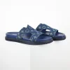 Miami-Mules aus blauem Denim mit Monogrammstickerei6