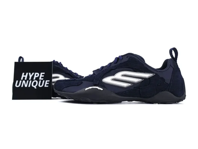 Monday Ultra Corduroy-Trimmed Sneakers Dark Blue