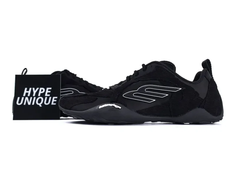 Monday Ultra Sneaker in Black Cotton and Polyester