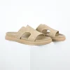 Oasis flache Pantoletten:Slipper mit runder Spitze in Khaki