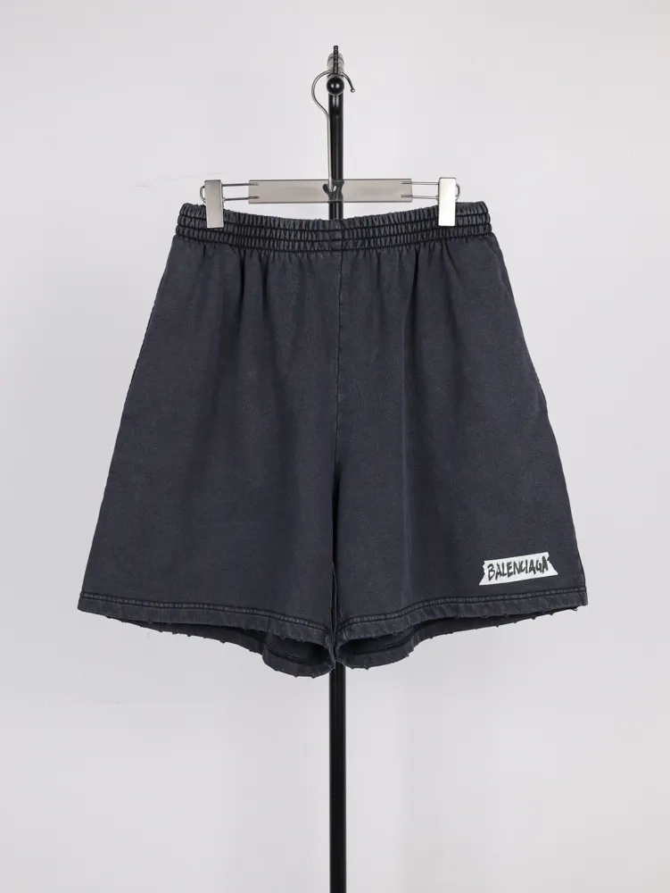 Paris Ink Tape Vintage Shorts