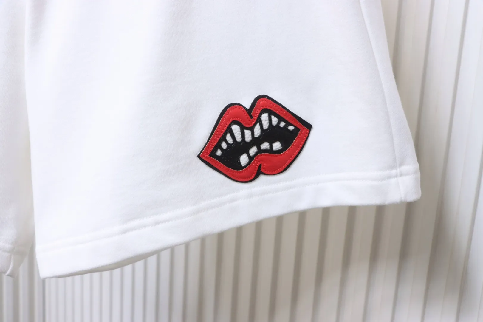 Red Mouth Embroidered Shorts - Red Mouth Details