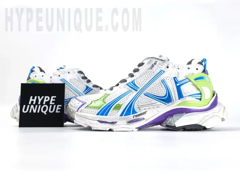 Runner Sneaker White With Blue