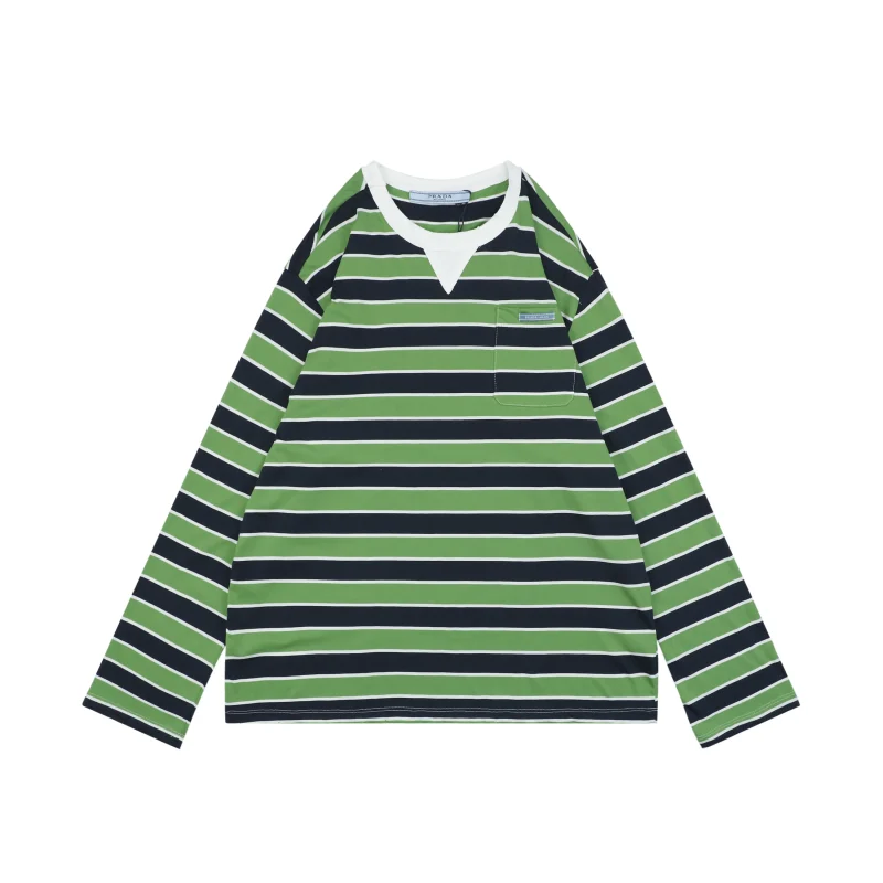 Striped Drop-Shoulder Long-Sleeve Shirt