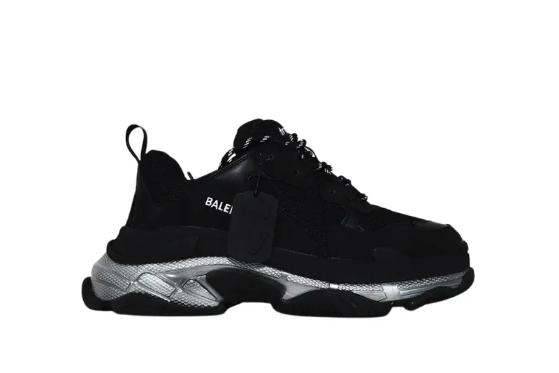 TRIPLE S SNEKAER "Black Silver"