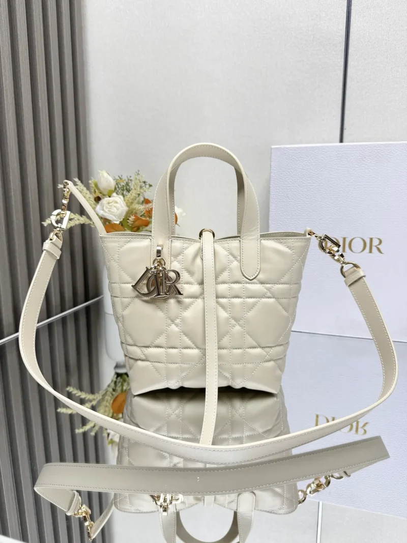 Toujours Vertical Handbag, Ivory White