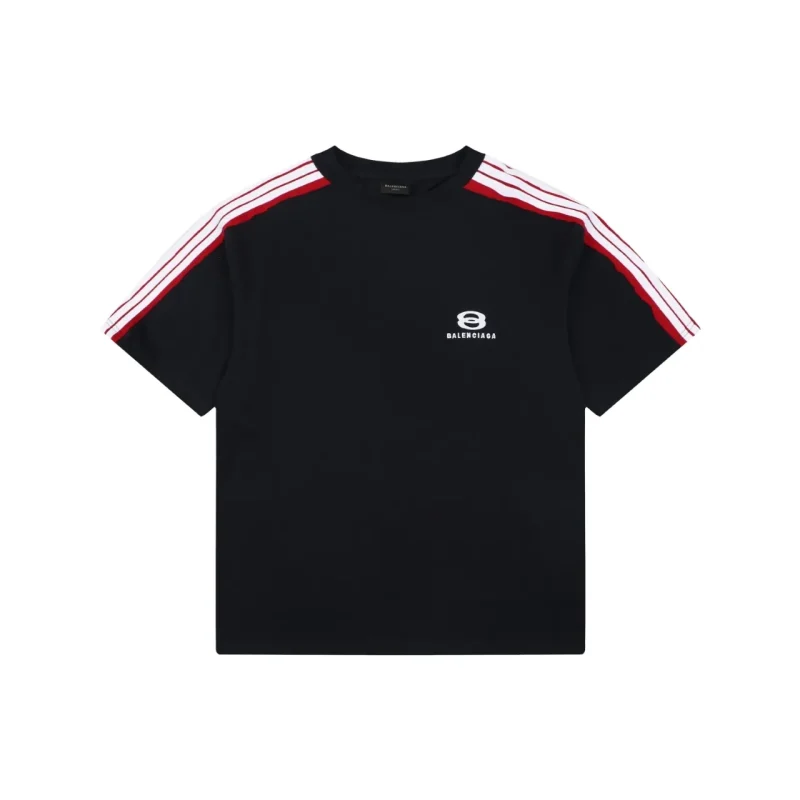 Unity Double Ring Logo Oversized Striped T-Shirt