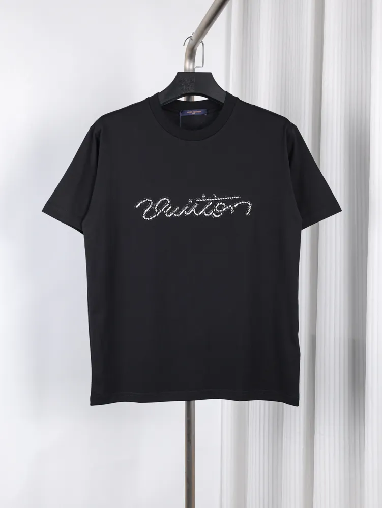 Vuitton Beaded Necklace Embroidered  T-Shirt