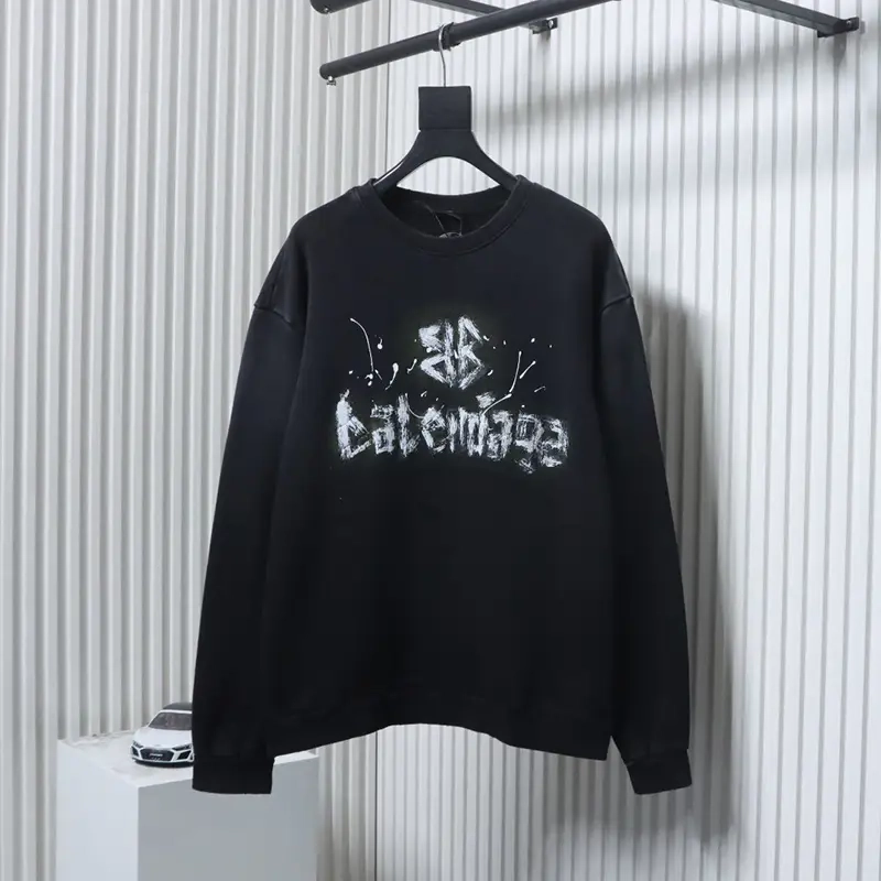 Washed Hand-Painted Logo Sweatshirt