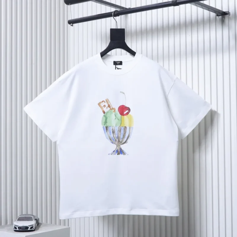 Watercolor Ice Cream Print T-Shirt