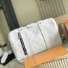 Weekend travel bag, white, dimensions: 27.5 x 16.5 x 15 cm