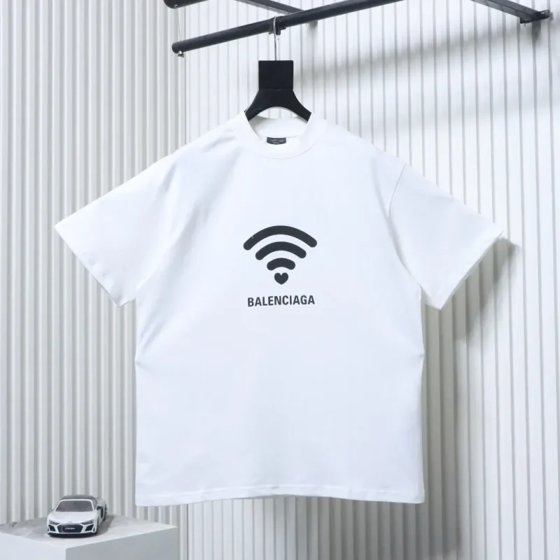 Wifi Heart Graphic Cotton Short Sleeve T-Shirt