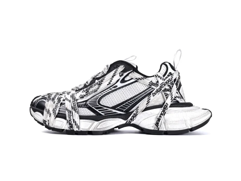 3XL Extreme Laces Logo Sneaker "White Black"