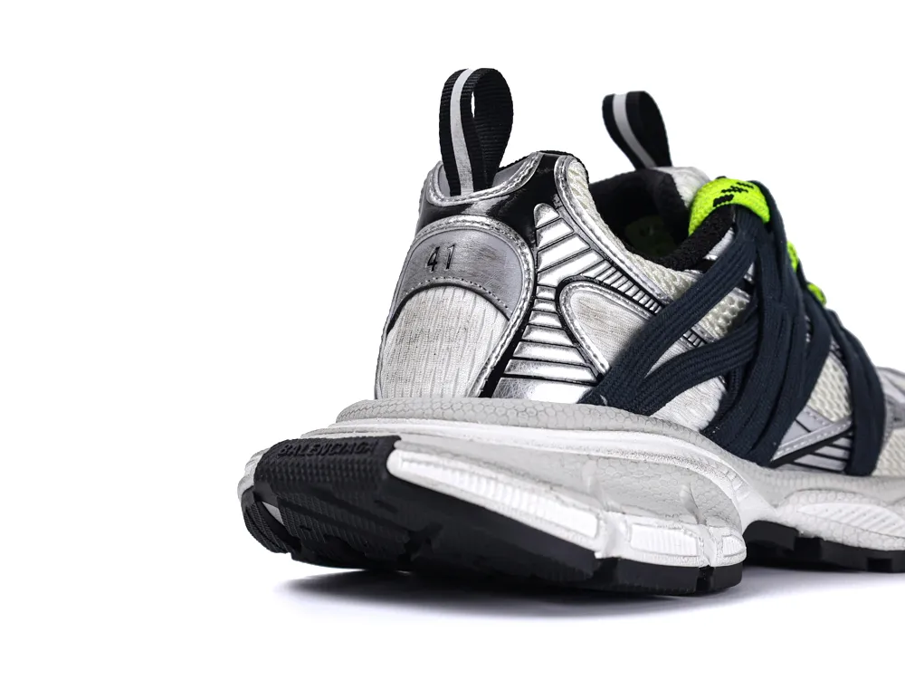 3XL Interlace Sneakers Grey NeonYellow - Back Toe