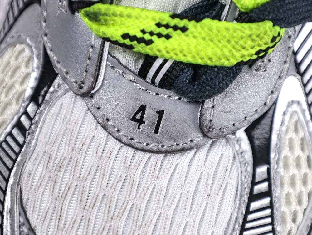3XL Interlace Sneakers Grey NeonYellow - Mesh details