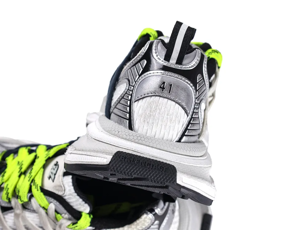 3XL Interlace Sneakers Grey NeonYellow - Rear Heel