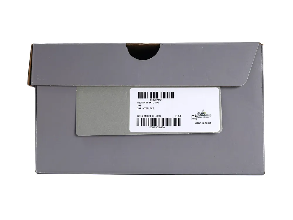 3XL Interlace Sneakers Grey NeonYellow - Shoe Box