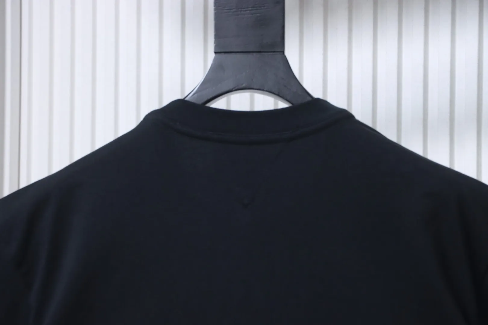BV Pocket Leather Knit Short-Sleeve T-Shirt - Rear Collar