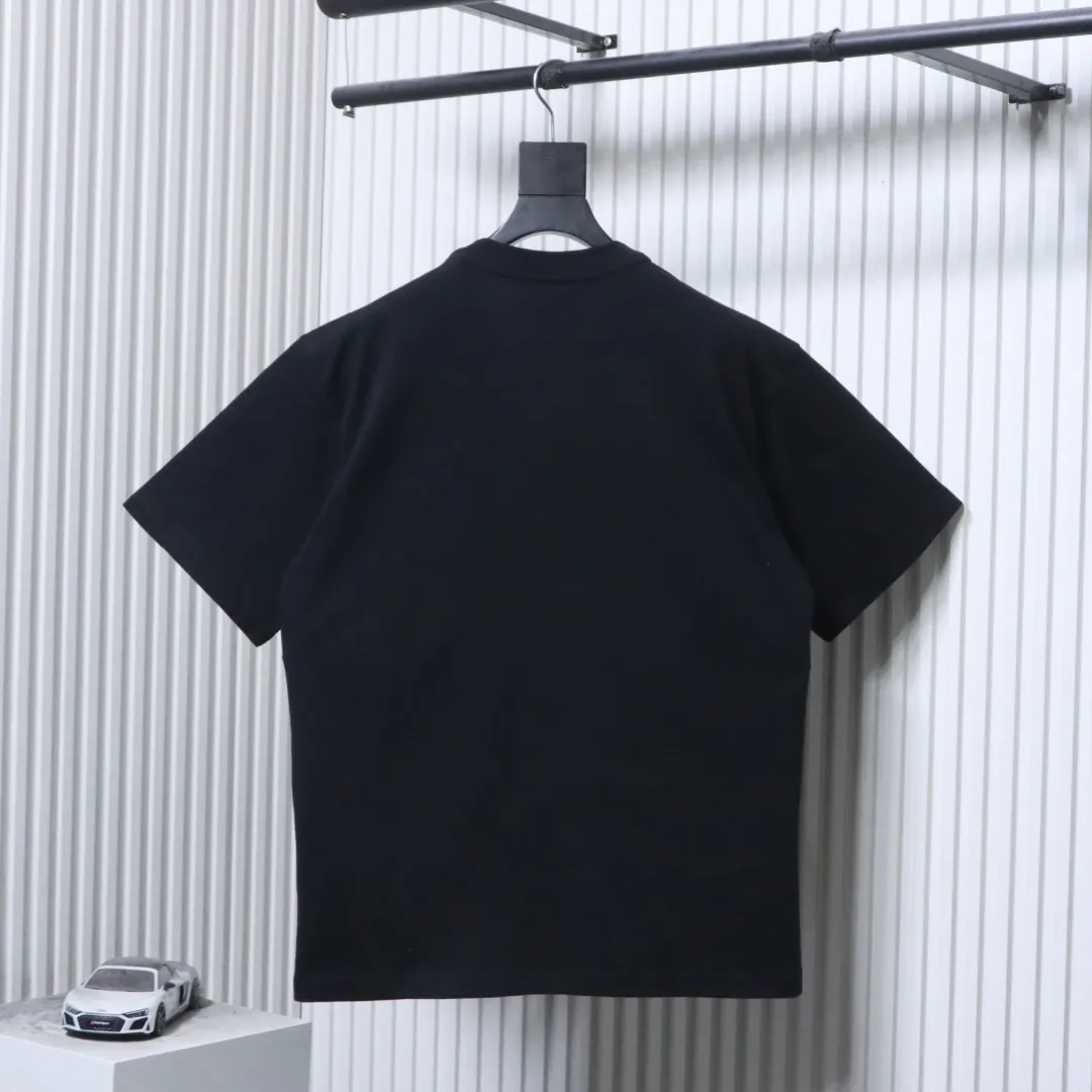 BV Pocket Leather Knit Short-Sleeve T-Shirt - Rear View