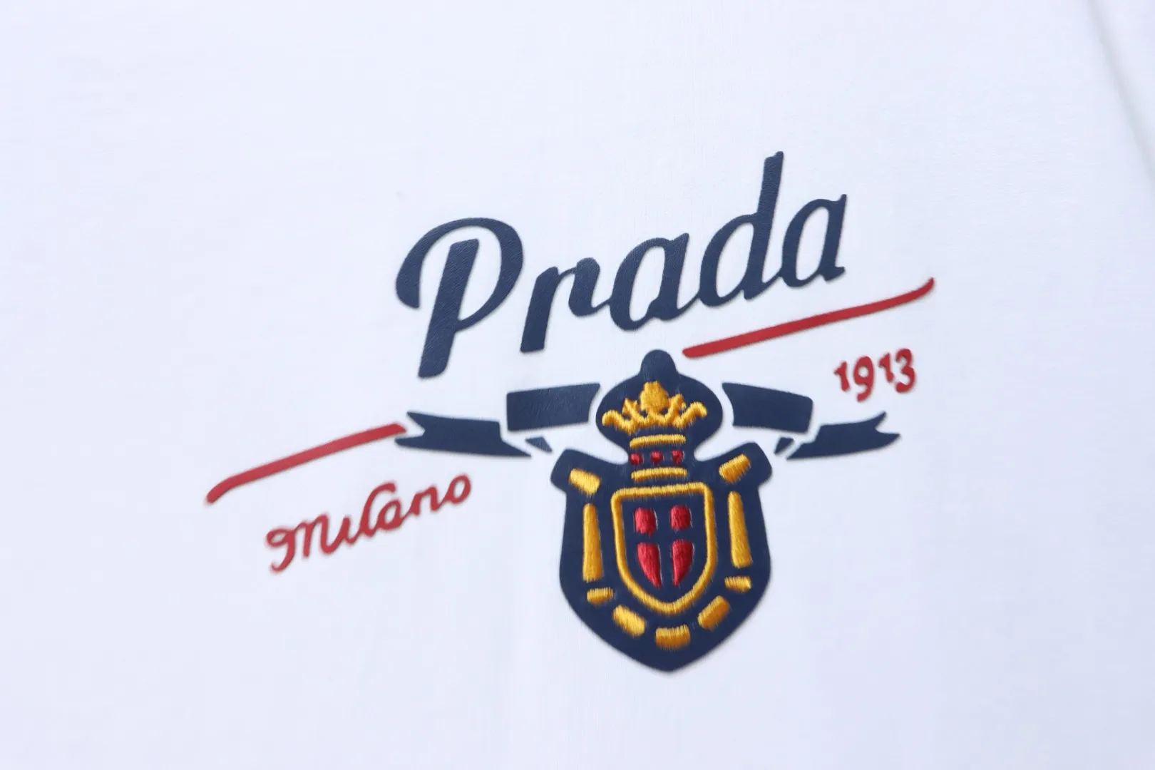 Badge Logo Embroidered Short Sleeve T-Shirt - Brand Logo