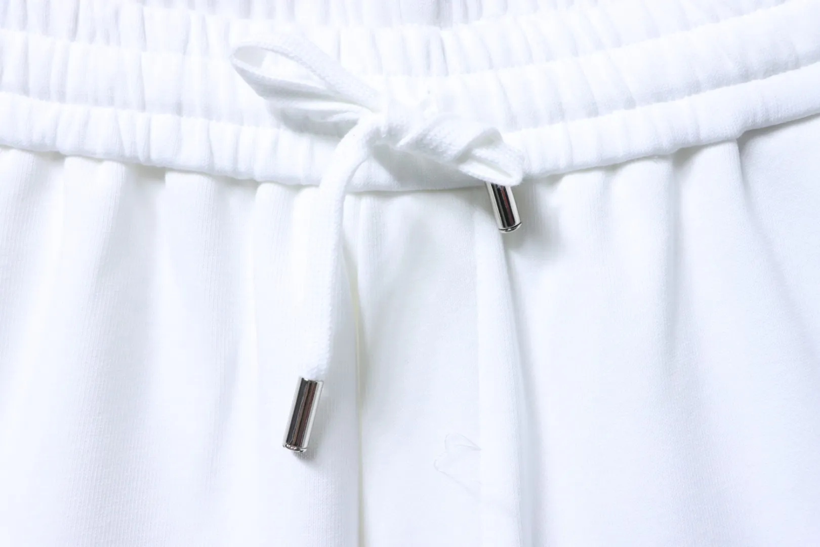 Badge and Letter Embroidered Knit Shorts - Drawstring