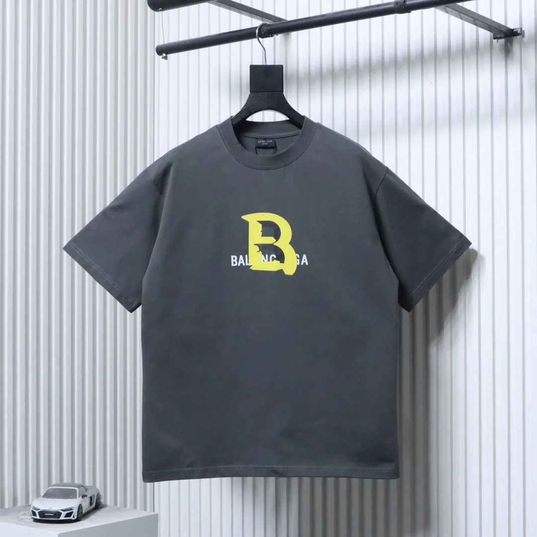 Big B Logo Print T-Shirt - Front View