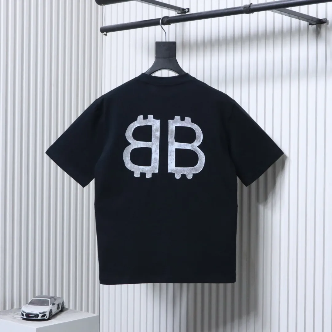 Bitcoin Logo T-Shirt - Rear View Black