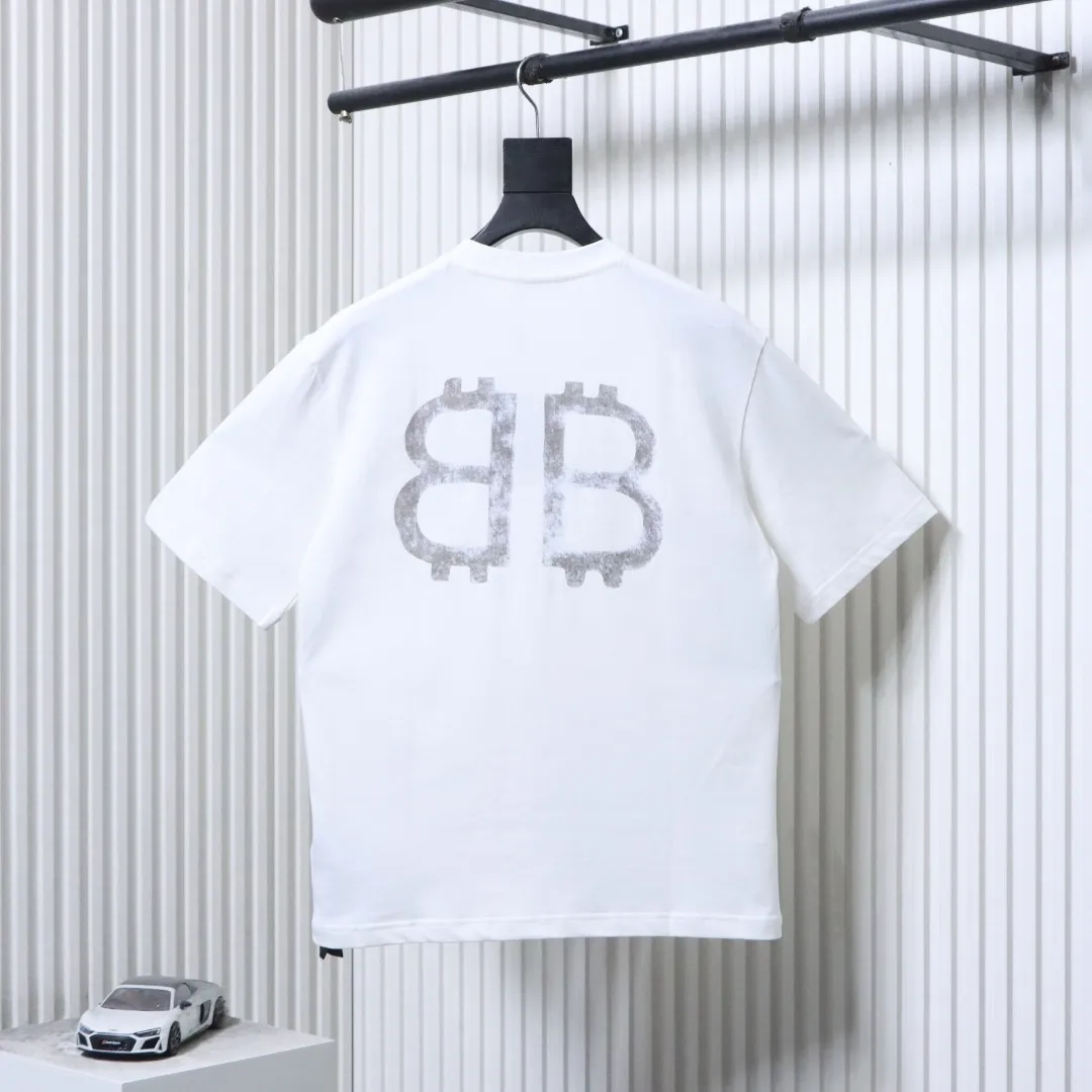 Bitcoin Logo T-Shirt - Rear View White